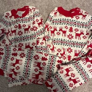 Matching Family Christmas Pajamas - Red and White